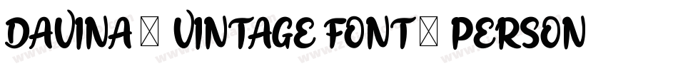 DAVINA - VINTAGE FONT - PERSONAL USE字体转换